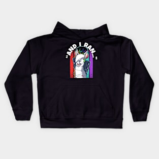 Llama with Headphones – And I Ran Kids Hoodie